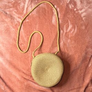 Elegant Woven Round Crossbody Bag